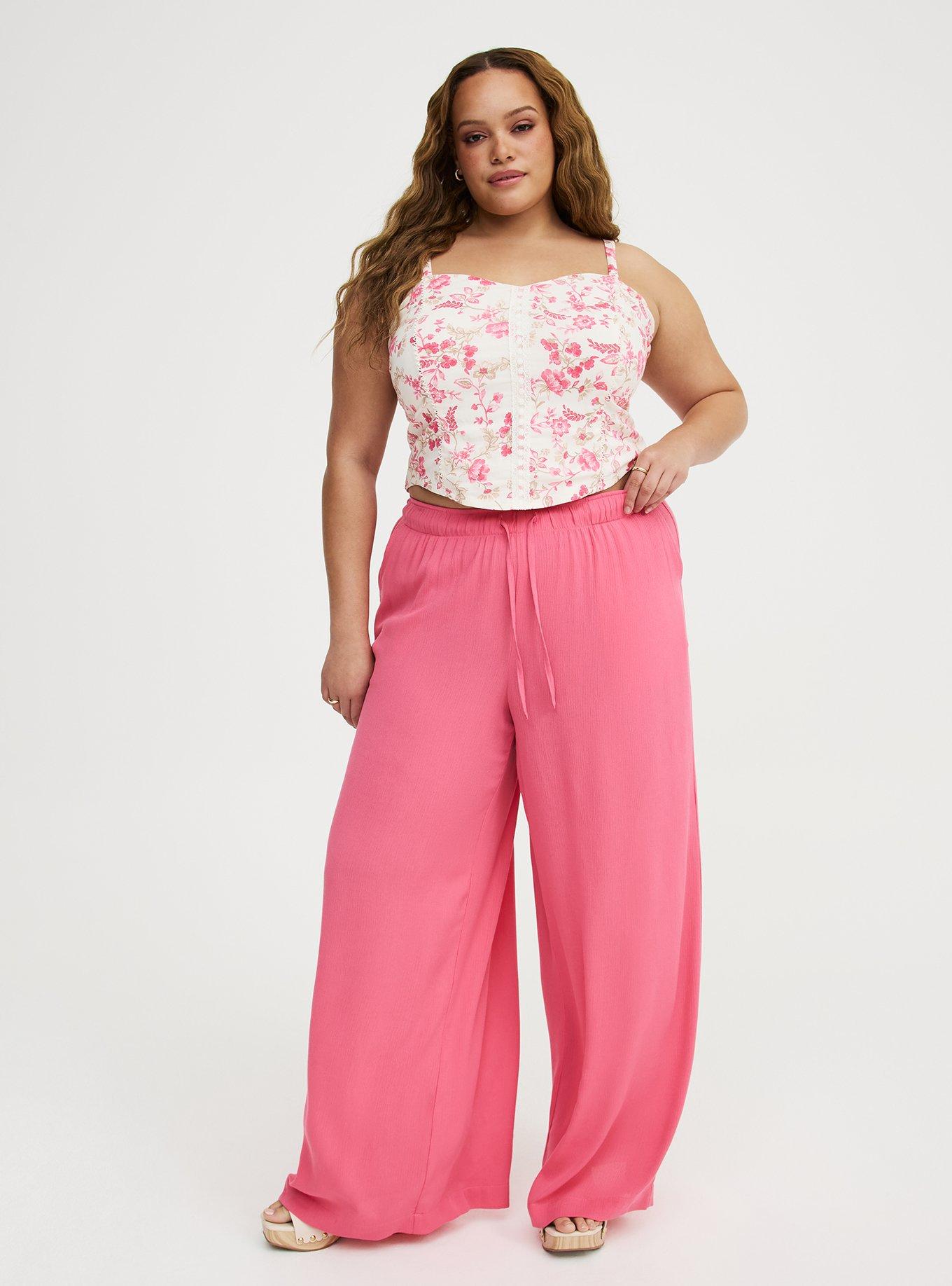 Pull-On Wide-Leg Pant, FRUIT DOVE, hi-res