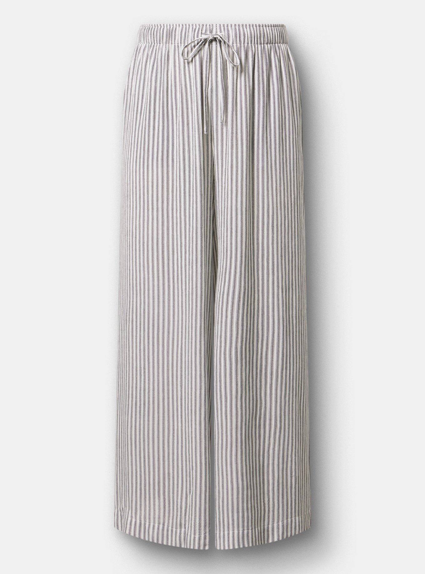 Pull-On High-Rise Gauze Wide-Leg Pant, MORA STRIPE WHITE, hi-res