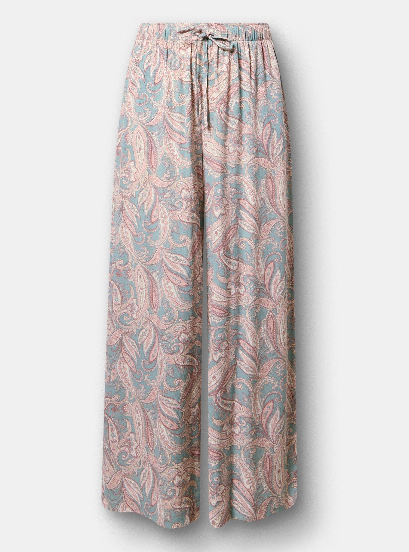 Pull-On High-Rise Gauze Wide-Leg Pant, FRENCH PAISLEY MULTI, hi-res