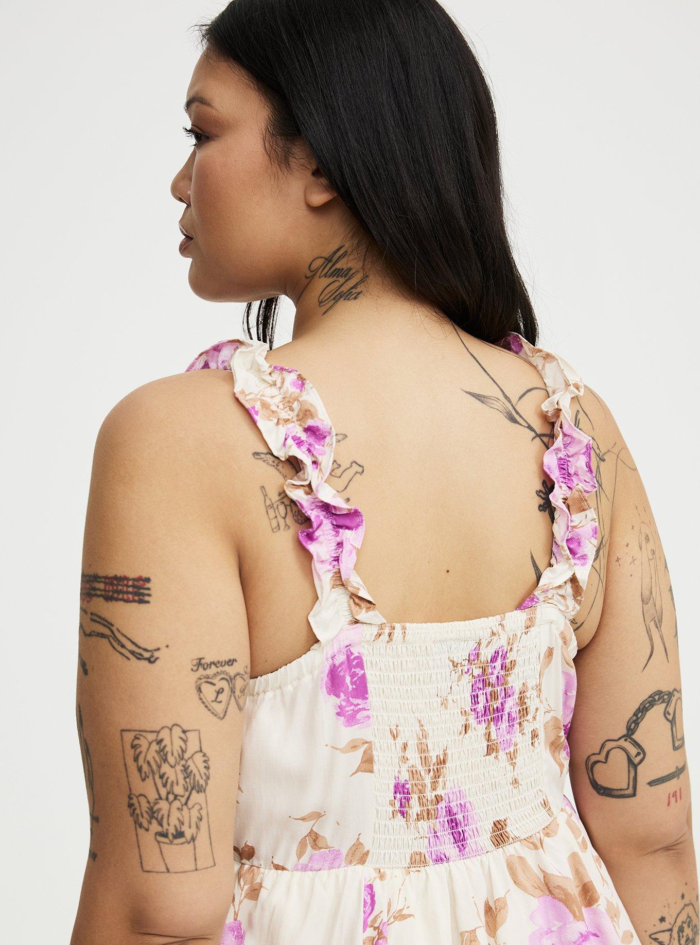 Ruffle Strap Tiered Midi Dress, REGINA FLORAL IVORY, alternate