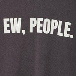 Relaxed Cotton Ringer Cutout Tee, EW PEOPLE OBSIDIAN, swatch