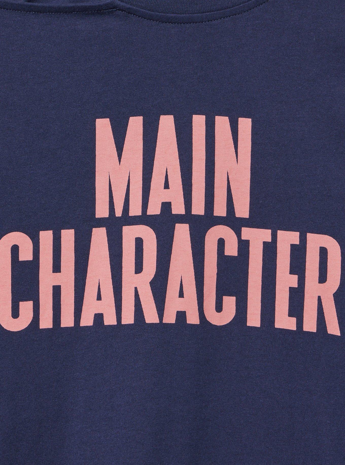 Relaxed Cotton Ringer Cutout Tee, MAIN CHARACTER PEACOAT, alternate