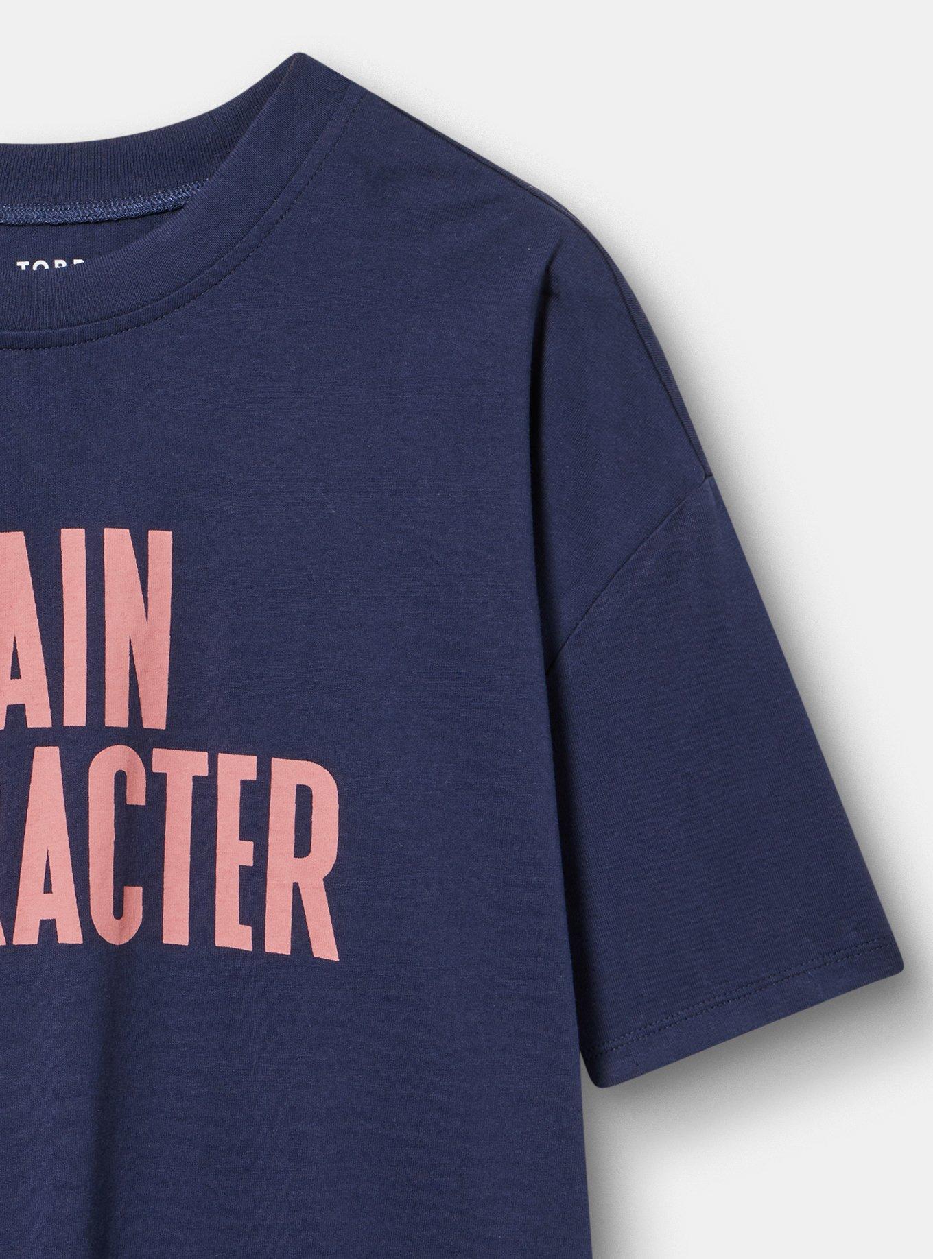 Relaxed Cotton Ringer Cutout Tee, MAIN CHARACTER PEACOAT, alternate