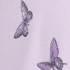 Super Soft Jersey Ruffle Sleep Chemise, HUE BUTTERFLIES PURPLE, swatch