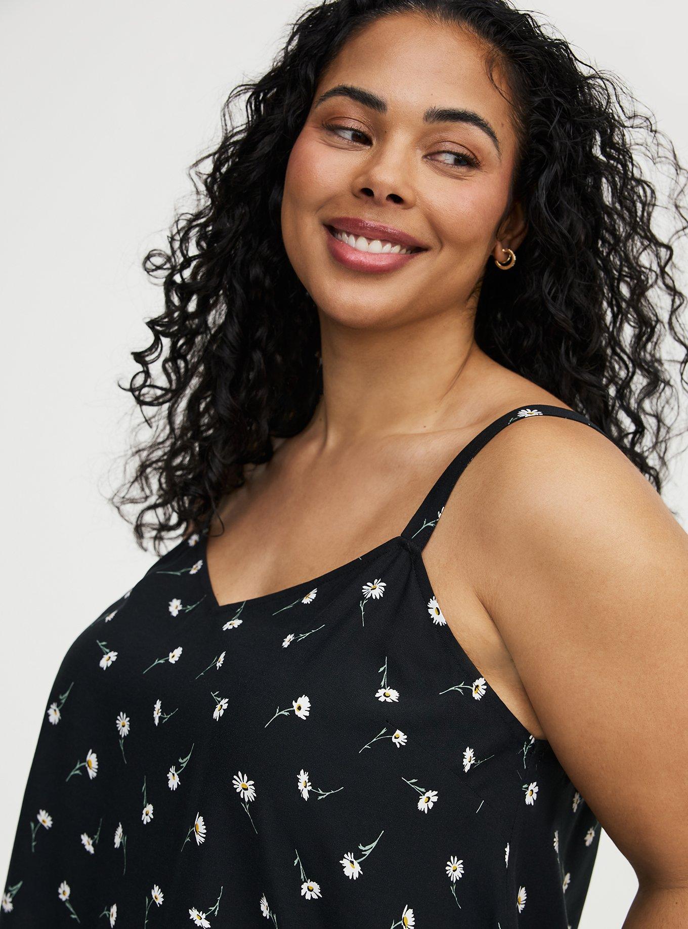 Sophie Challis Swing Cami, DARA DAISIES FLORAL BLACK, alternate