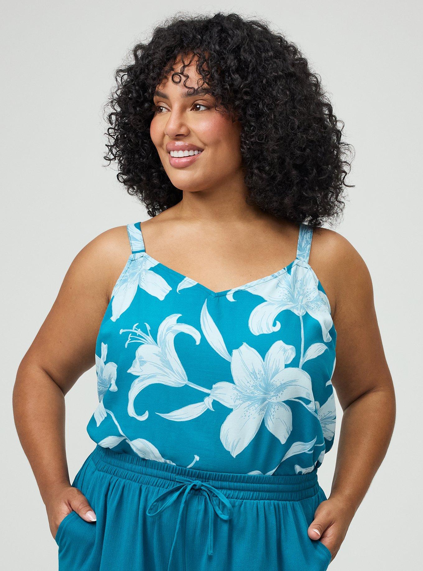 Sophie Challis Swing Cami, SHADE LILIES TEAL, alternate