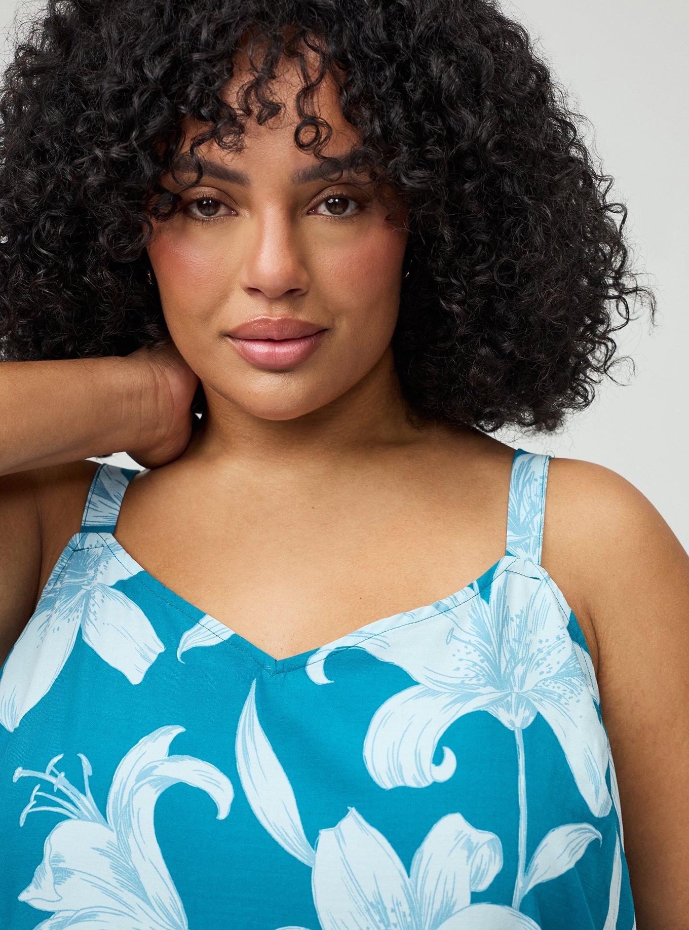 Sophie Challis Swing Cami, SHADE LILIES TEAL, alternate