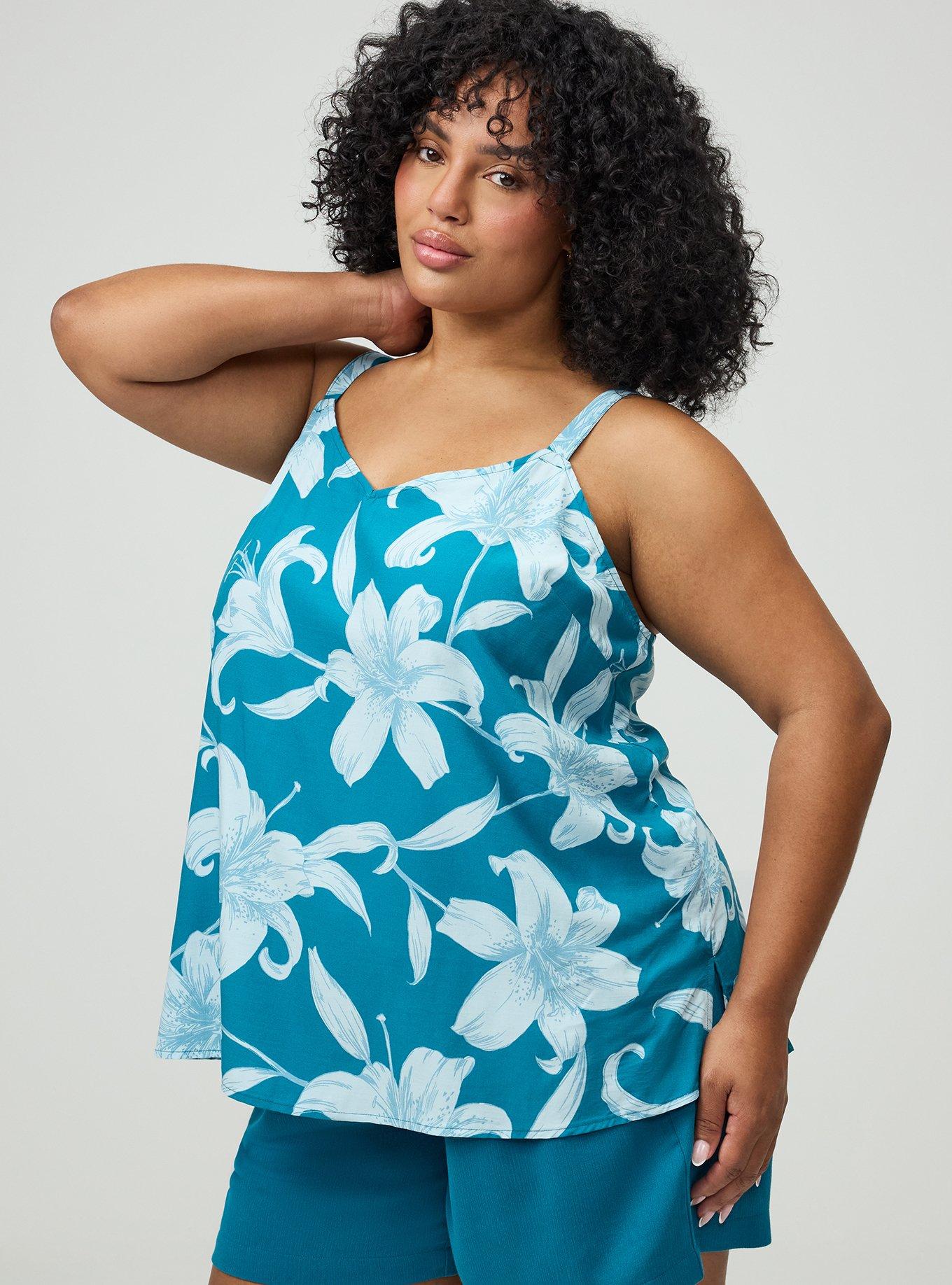Sophie Challis Swing Cami, SHADE LILIES TEAL, hi-res