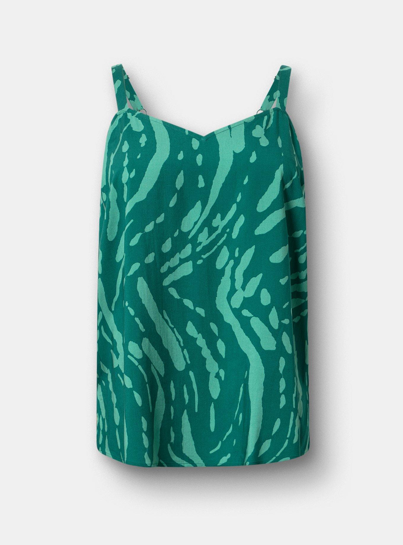 Sophie Challis Swing Cami, ABSTRACT SPLATTER GREEN, flat