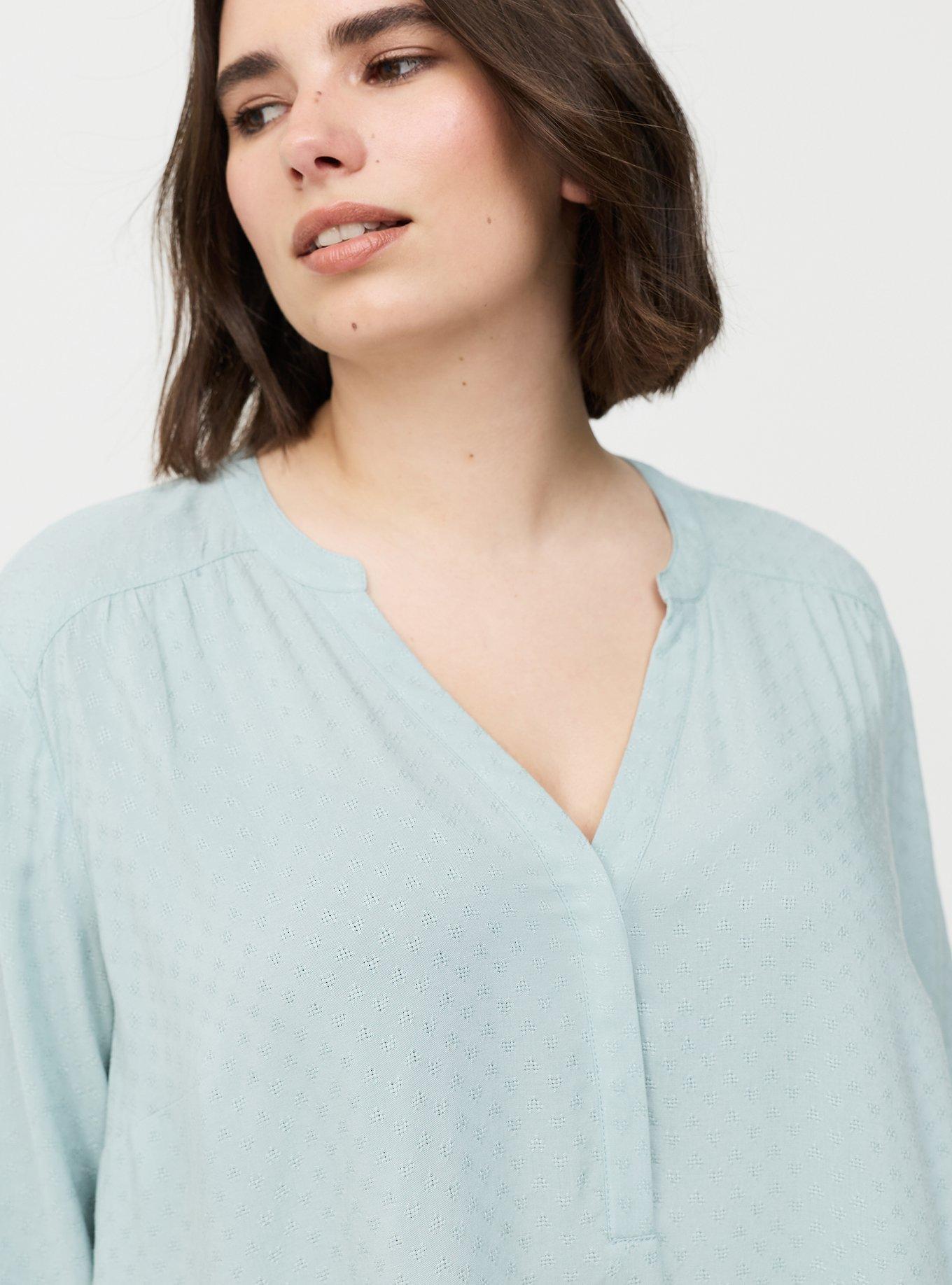 Harper 3/4 Sleeve Pullover Blouse, GRAY MIST, alternate