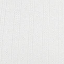 Pointelle Long Sleeve Sleep Top, BLANC DE BLANC, swatch