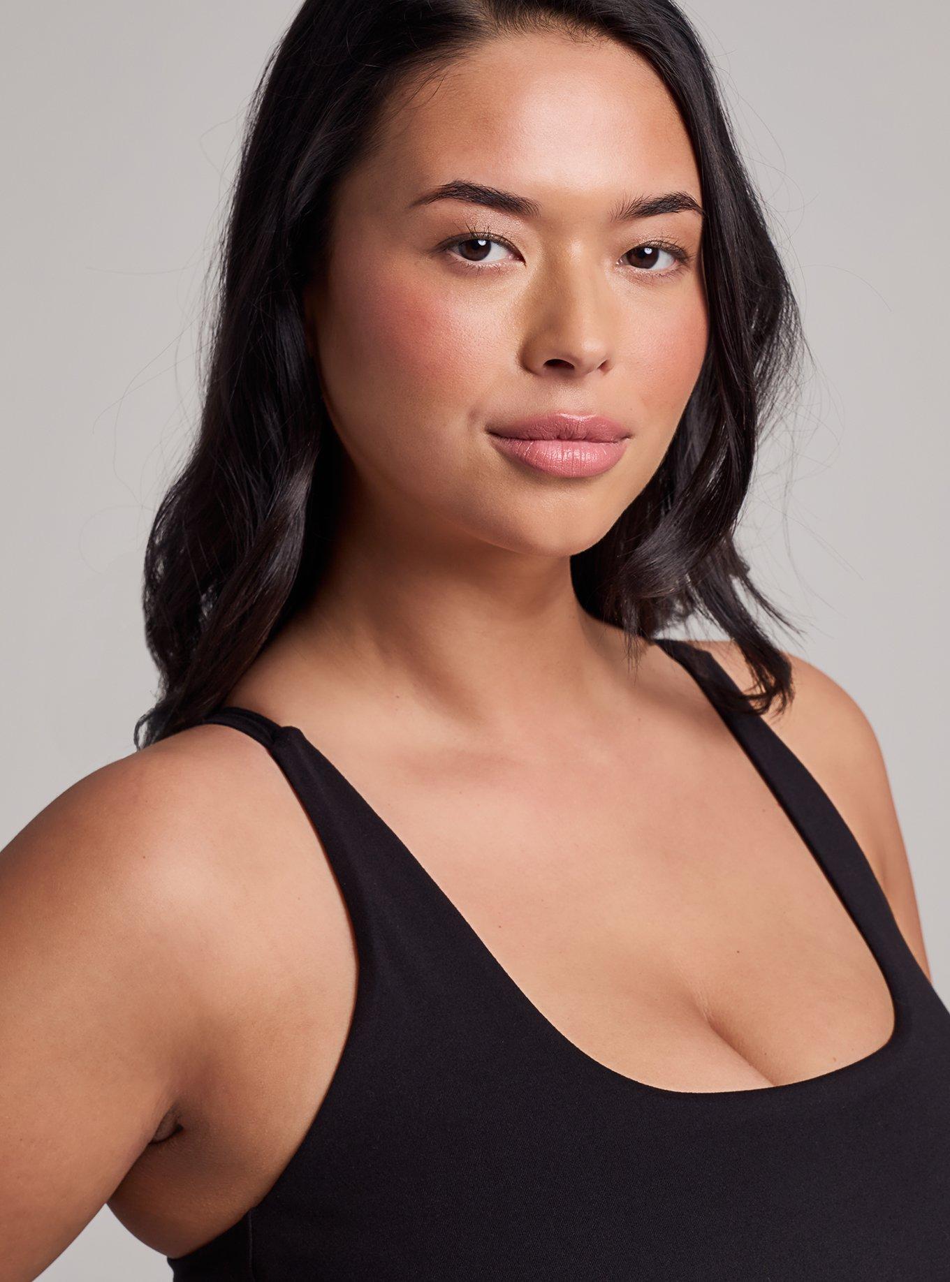 TRU Super Soft Performance Jersey Built-In Bra Active Tank, DEEP BLACK, alternate