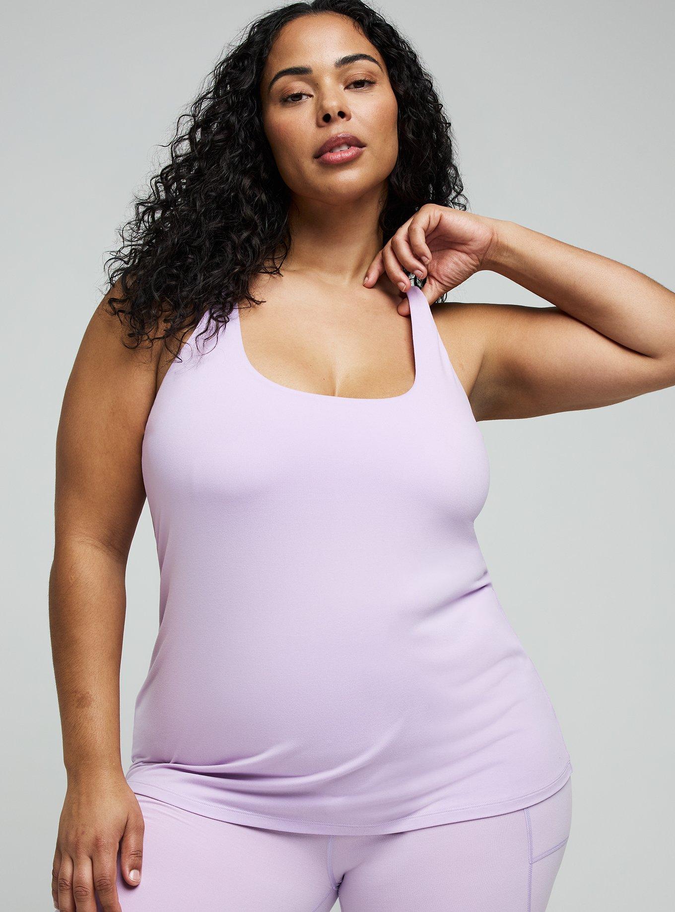 TRU Super Soft Performance Jersey Built-In Bra Active Tank, ENGLISH HYACINTH, hi-res