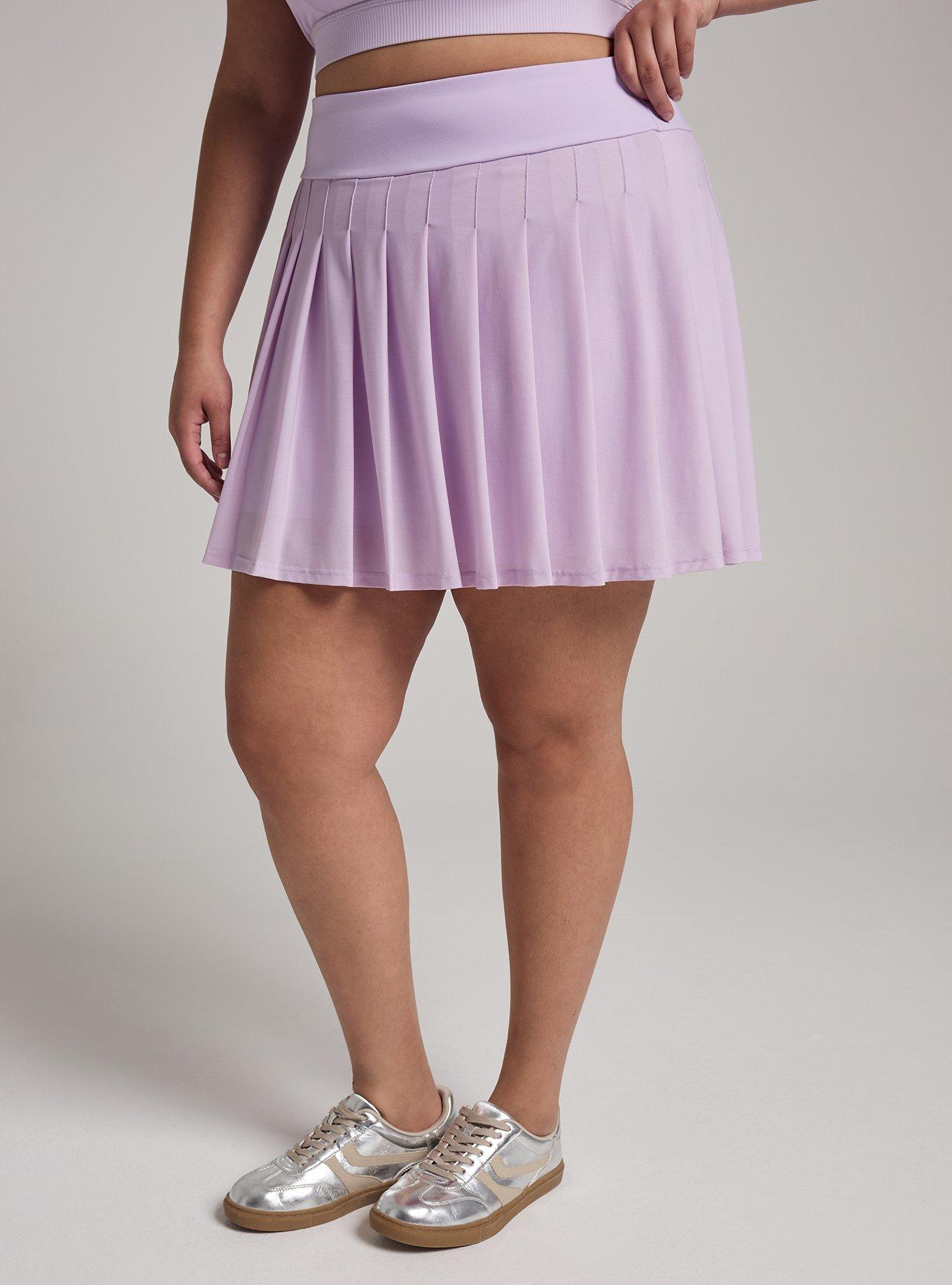 TRU Pleated Active Skirt with Bike Short, ENGLISH HYACINTH, alternate