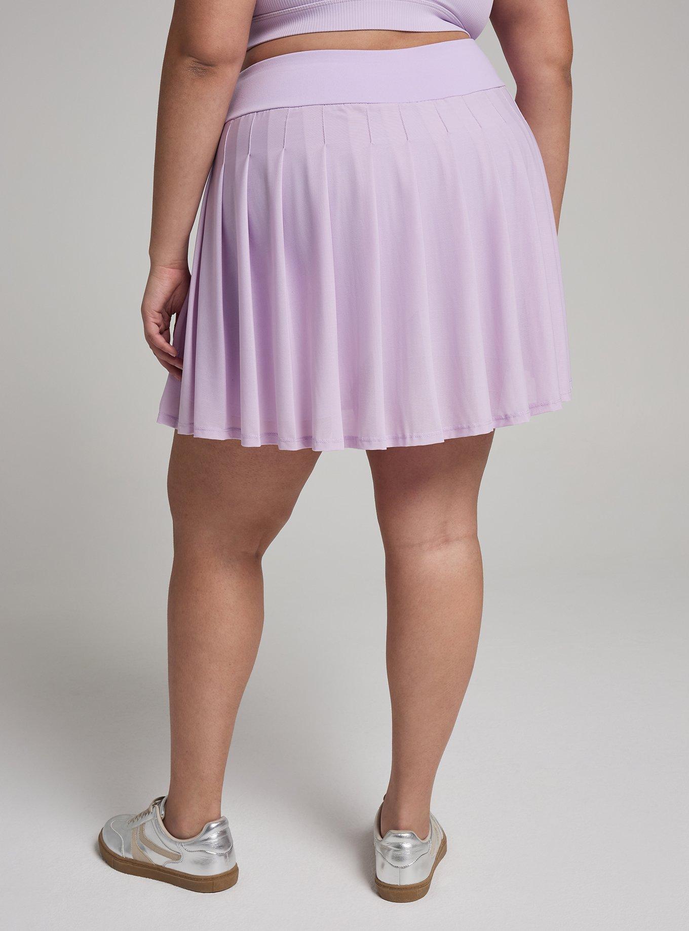 TRU Pleated Active Skirt with Bike Short, ENGLISH HYACINTH, alternate