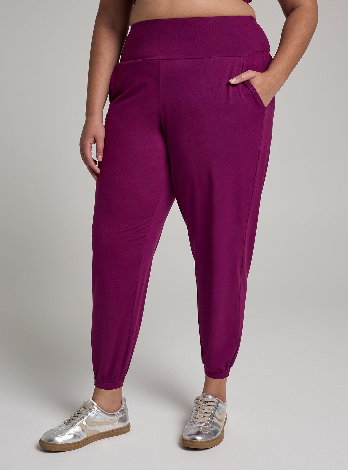 TRU Super Soft Performance Jersey Comfort Waist Jogger, PLUM CASPIA, alternate