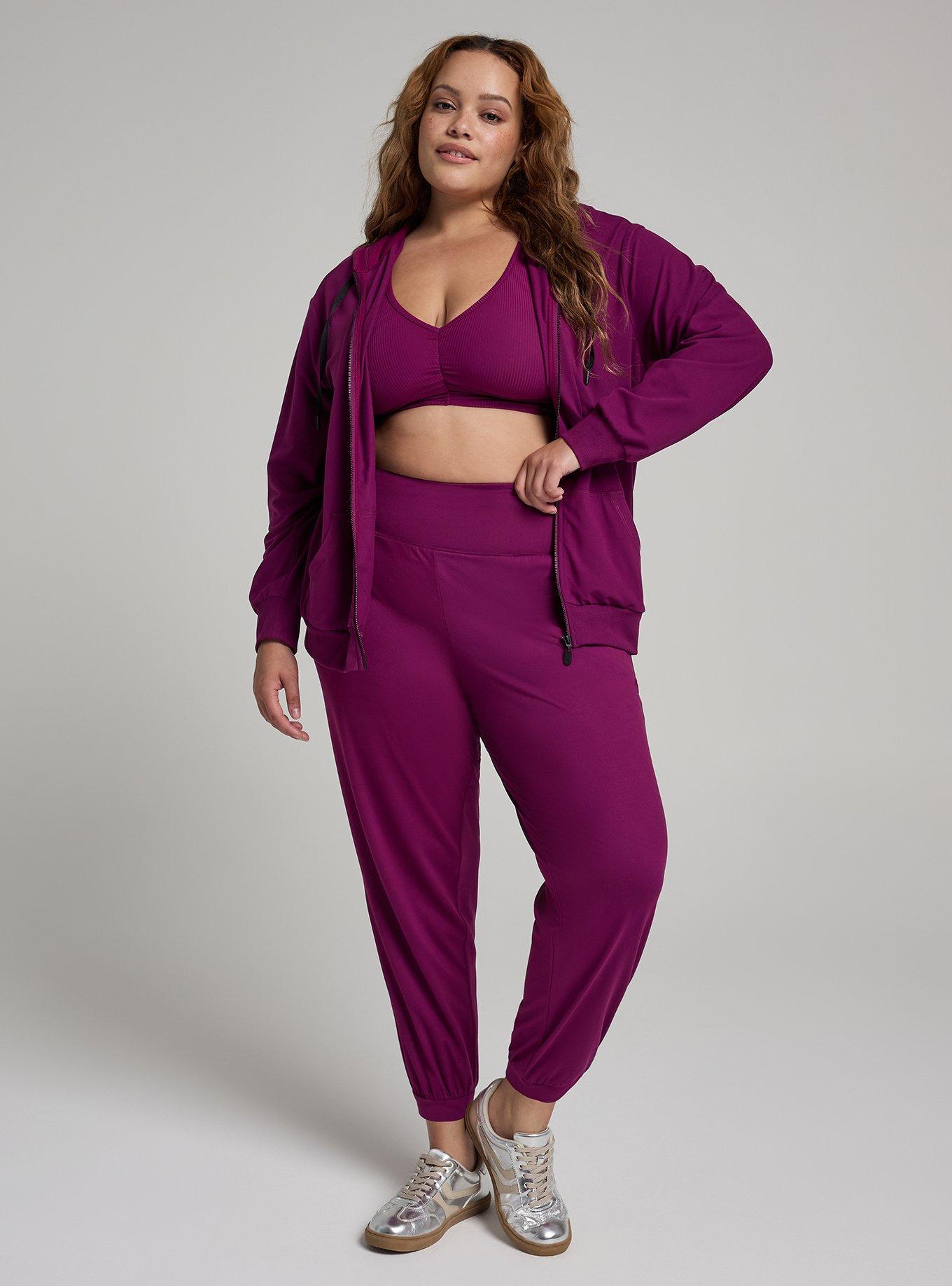 TRU Super Soft Performance Jersey Comfort Waist Jogger, PLUM CASPIA, alternate