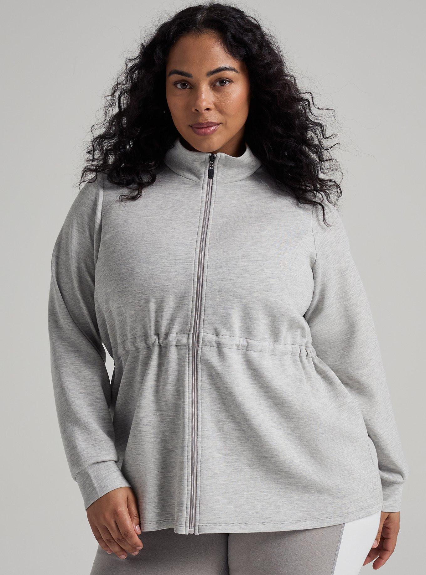 TRU Cupro Active Zip-Up Jacket, LIGHTEST HEATHER GREY, alternate