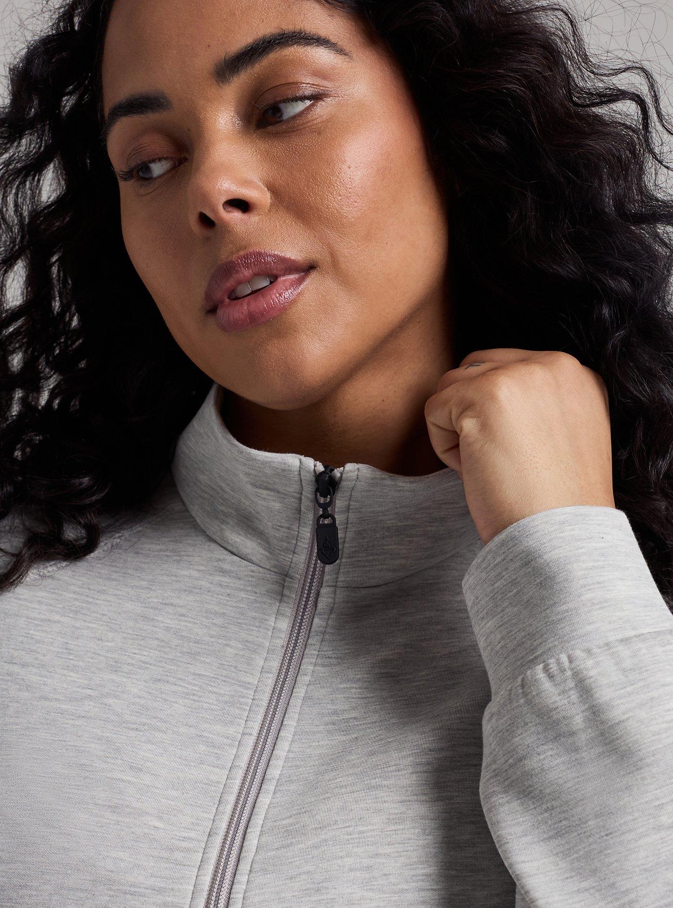 TRU Cupro Active Zip-Up Jacket, LIGHTEST HEATHER GREY, alternate