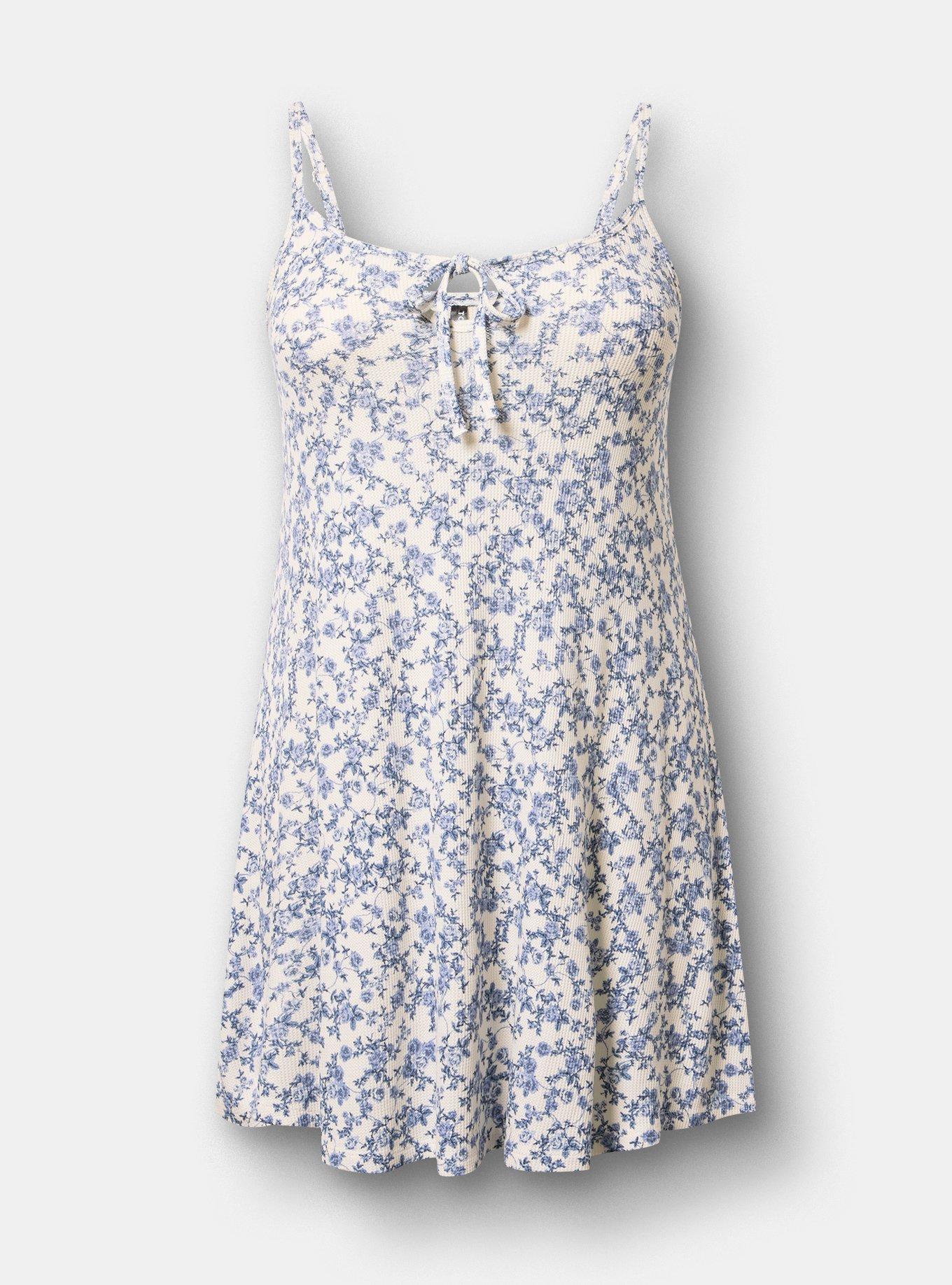 Plus Size Baby Waffle Sleep Chemise, TINTED ROSES PRISTINE, flat