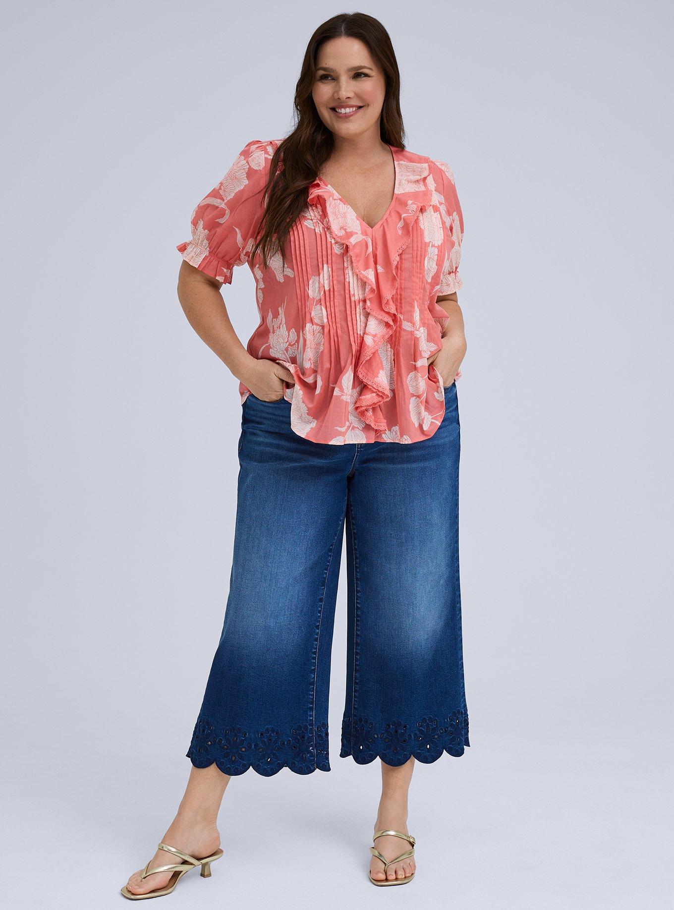 Belle Isle Ruffle Blouse, TOMORROW FLORAL PEACH, alternate