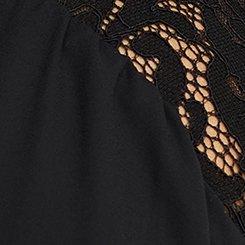 Harper Georgette Pullover Blouse, DEEP BLACK, swatch