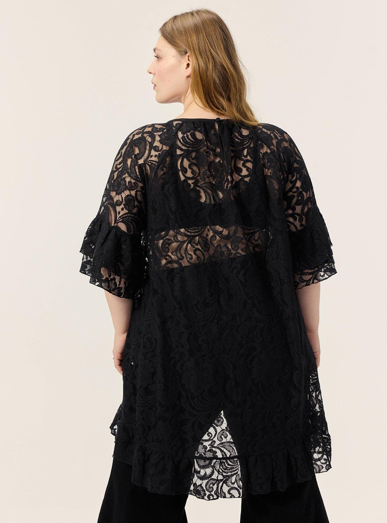 Plus Size - Festi Hi-Low Lace Tunic Top - Torrid