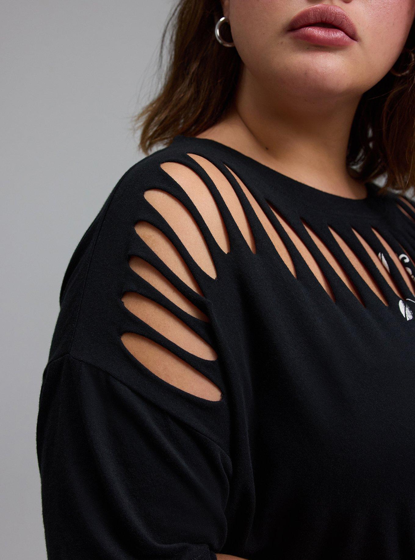Nightfall Slash Front Tee, DAGGER SKULL DEEP BLACK, alternate