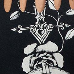 Nightfall Slash Front Tee, DAGGER SKULL DEEP BLACK, swatch