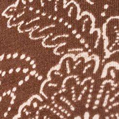 Plus Size Super Soft Jersey Flutter Sleeve Babydoll Top, DOTTED PAISLEY BANDANNA BROWN, swatch