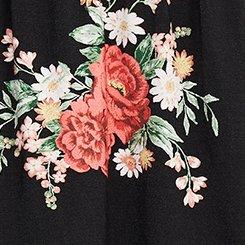 Super Soft Jersey Flutter Sleeve Babydoll Top, ALEXIS FLORAL BLACK, swatch