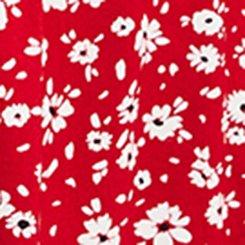 Super Soft Jersey Flutter Sleeve Babydoll Top, DOLLY DAISY FLORAL RED, swatch