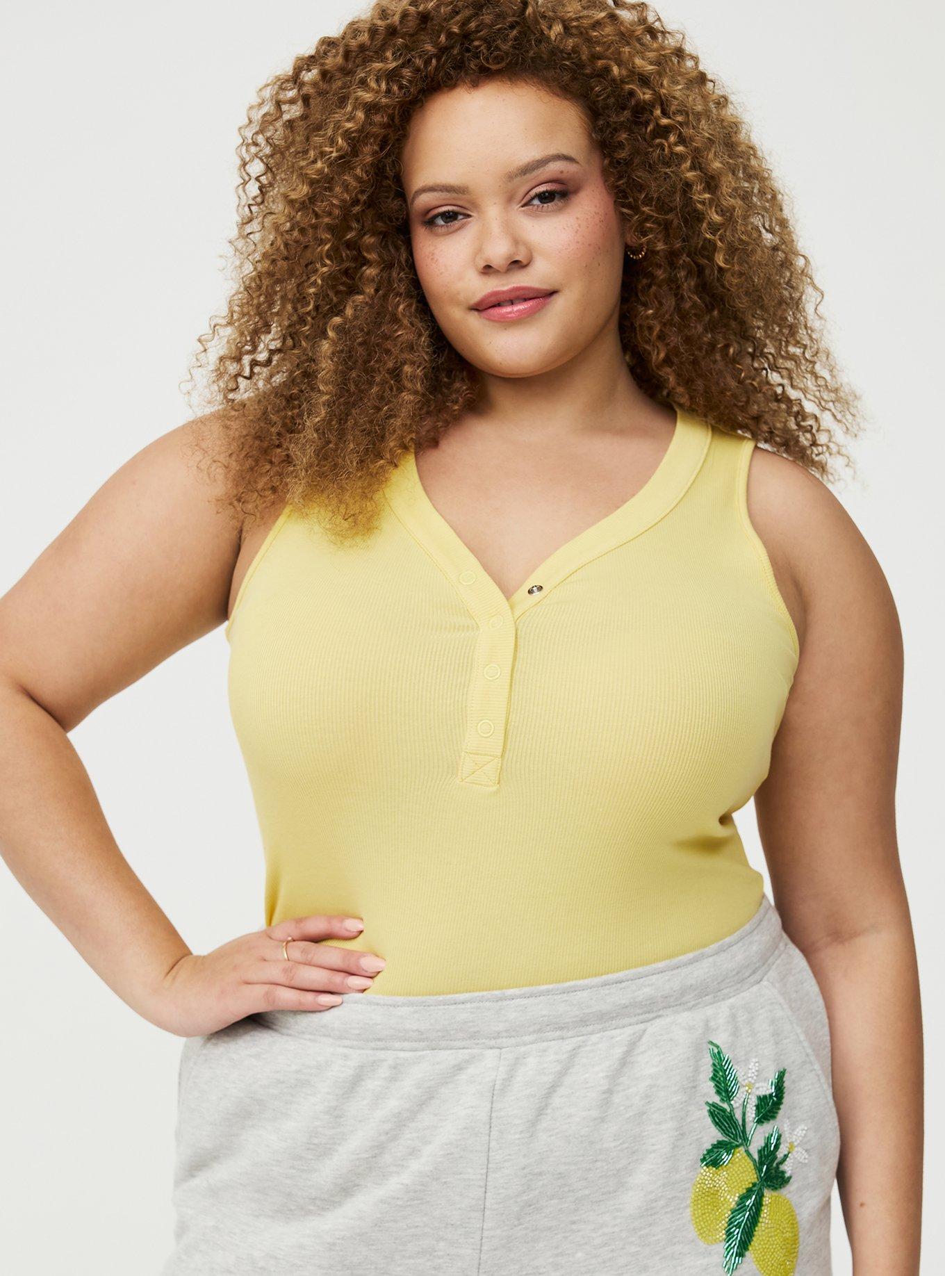 Cotton Modal Curved Henley Tank Top, SUNDRESS, alternate