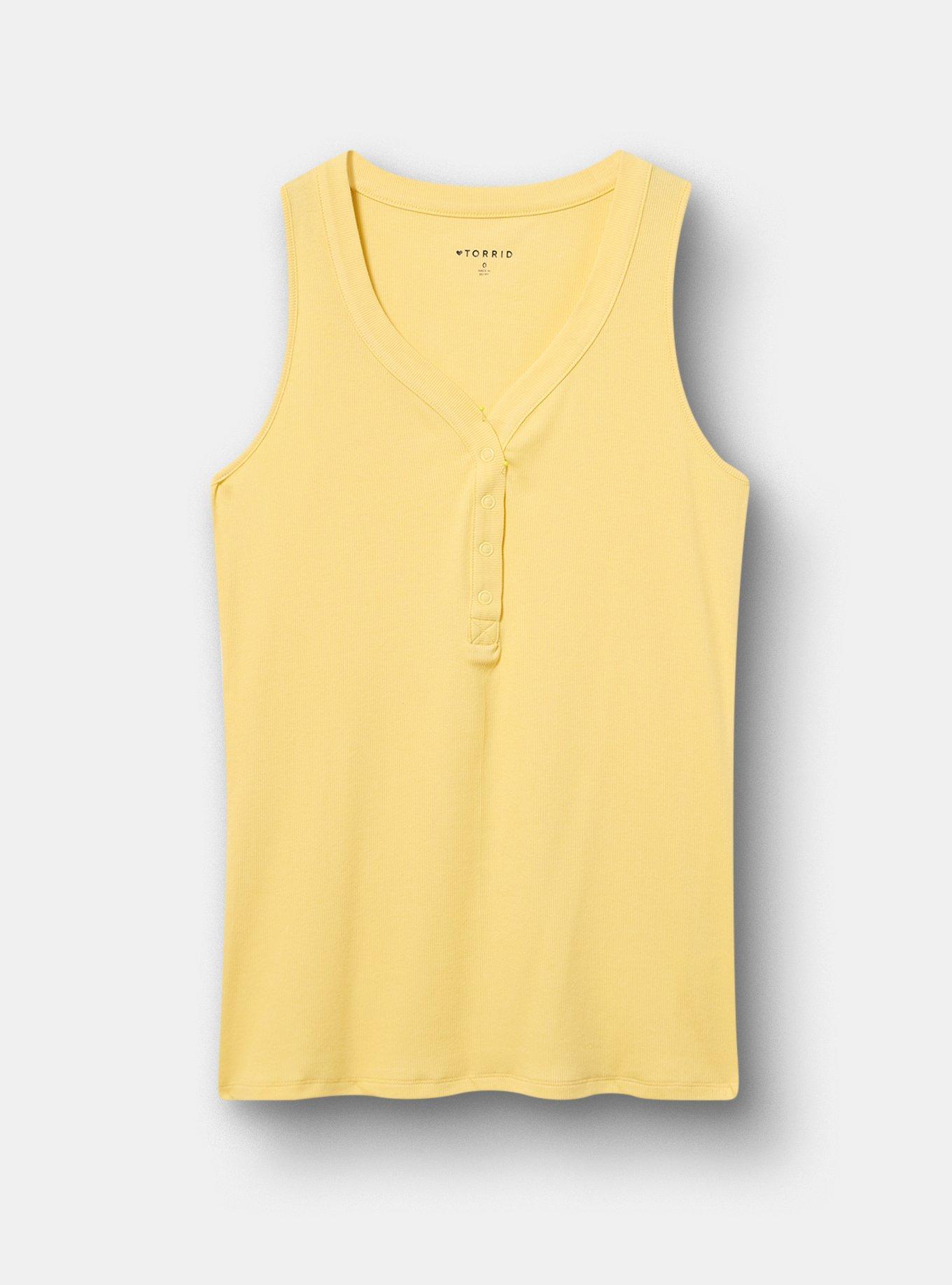 Cotton Modal Curved Henley Tank Top, SUNDRESS, hi-res