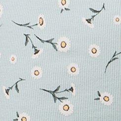 Cotton Modal Curved Henley Tank Top, DAINTY DAISY FLORAL MINT, swatch