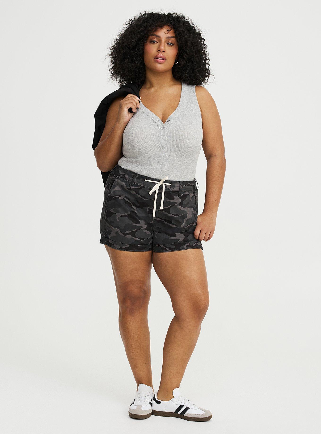 Cotton Modal Curved Henley Tank Top, LIGHTEST HEATHER GRAY, alternate