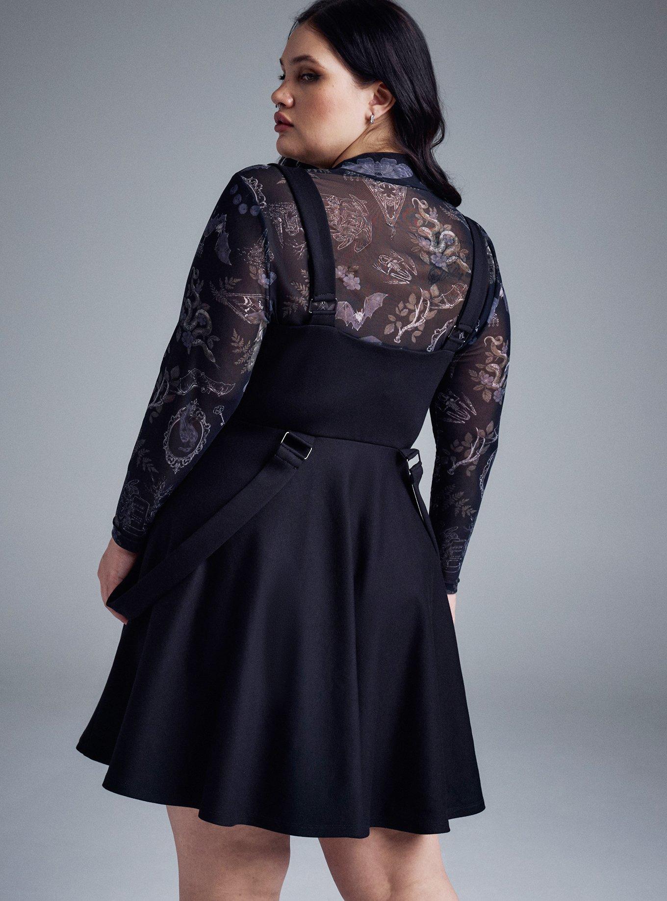 Nightfall Buckled Pinafore, DEEP BLACK, alternate