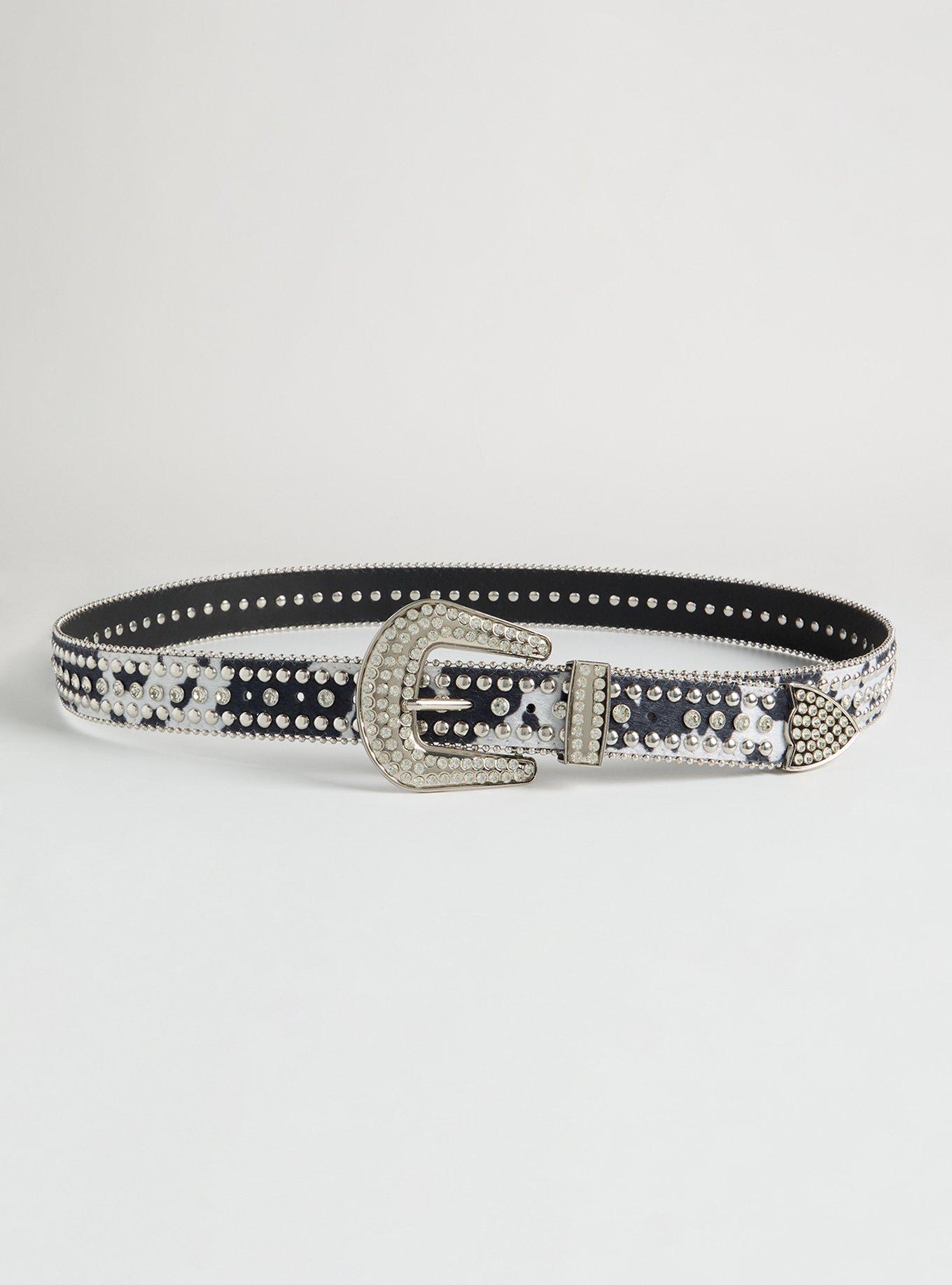 Animal Print Studded Belt