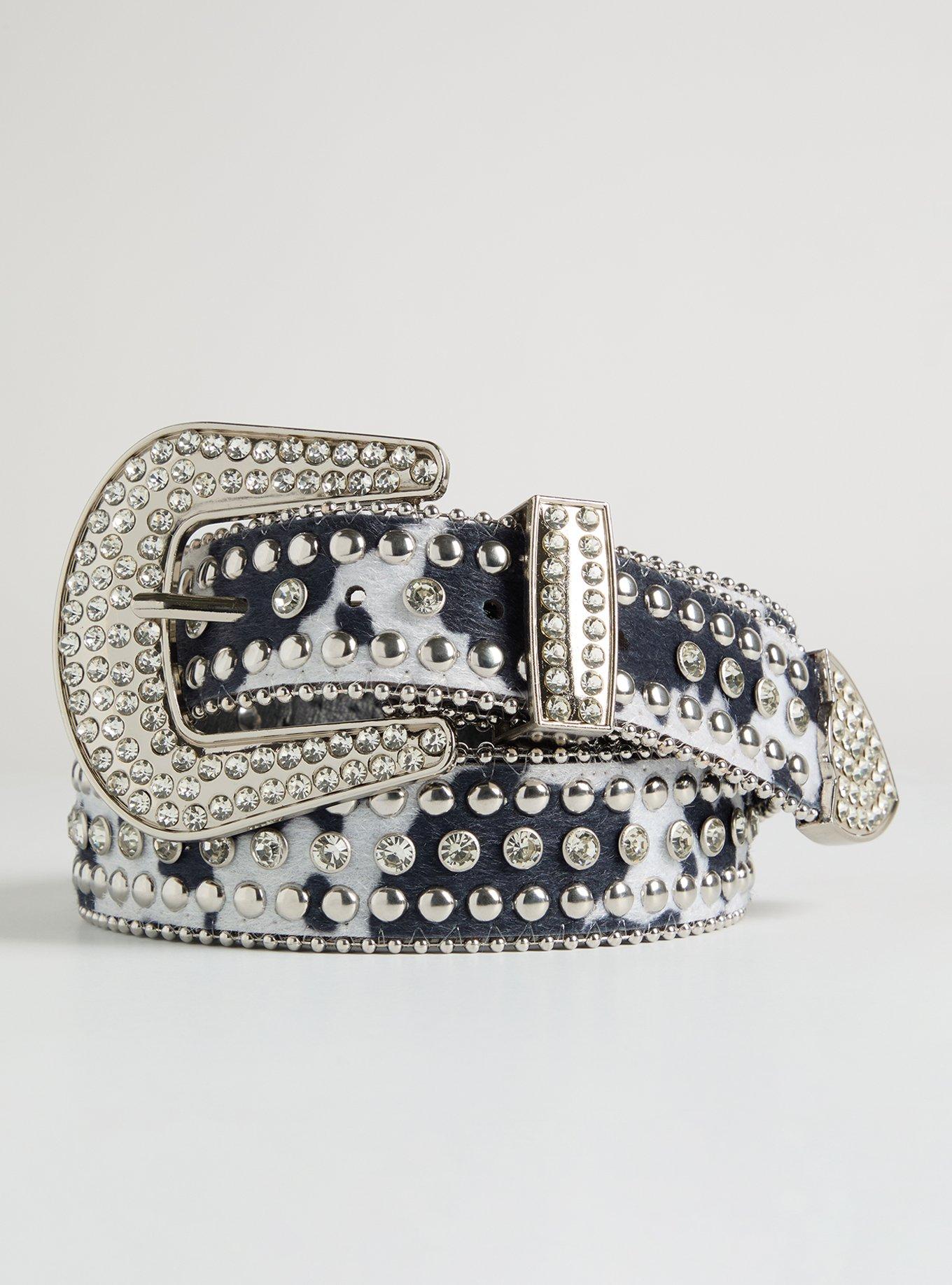 Animal Print Studded Belt