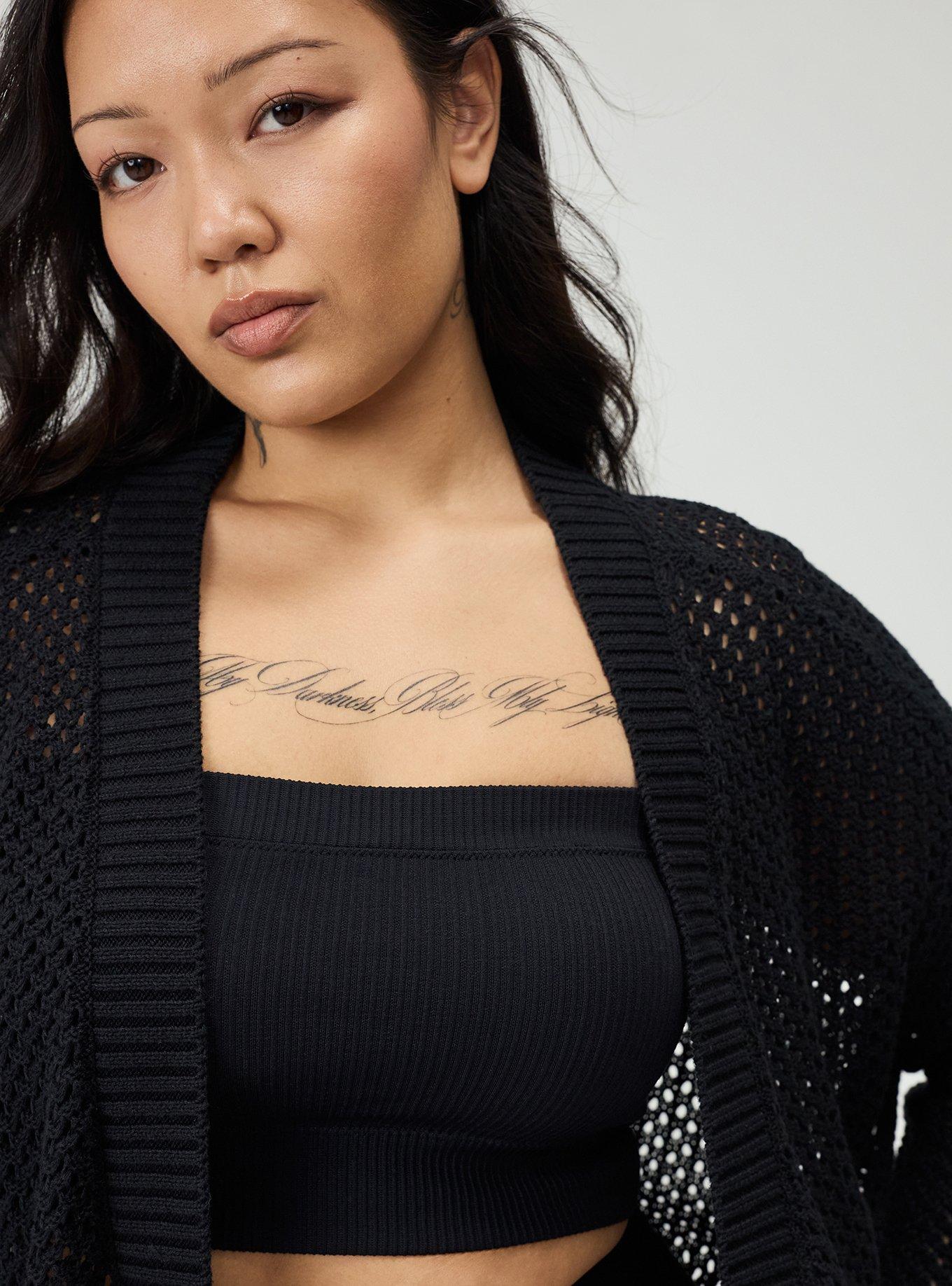 Plus Size - Open Stitch Cardigan - Torrid