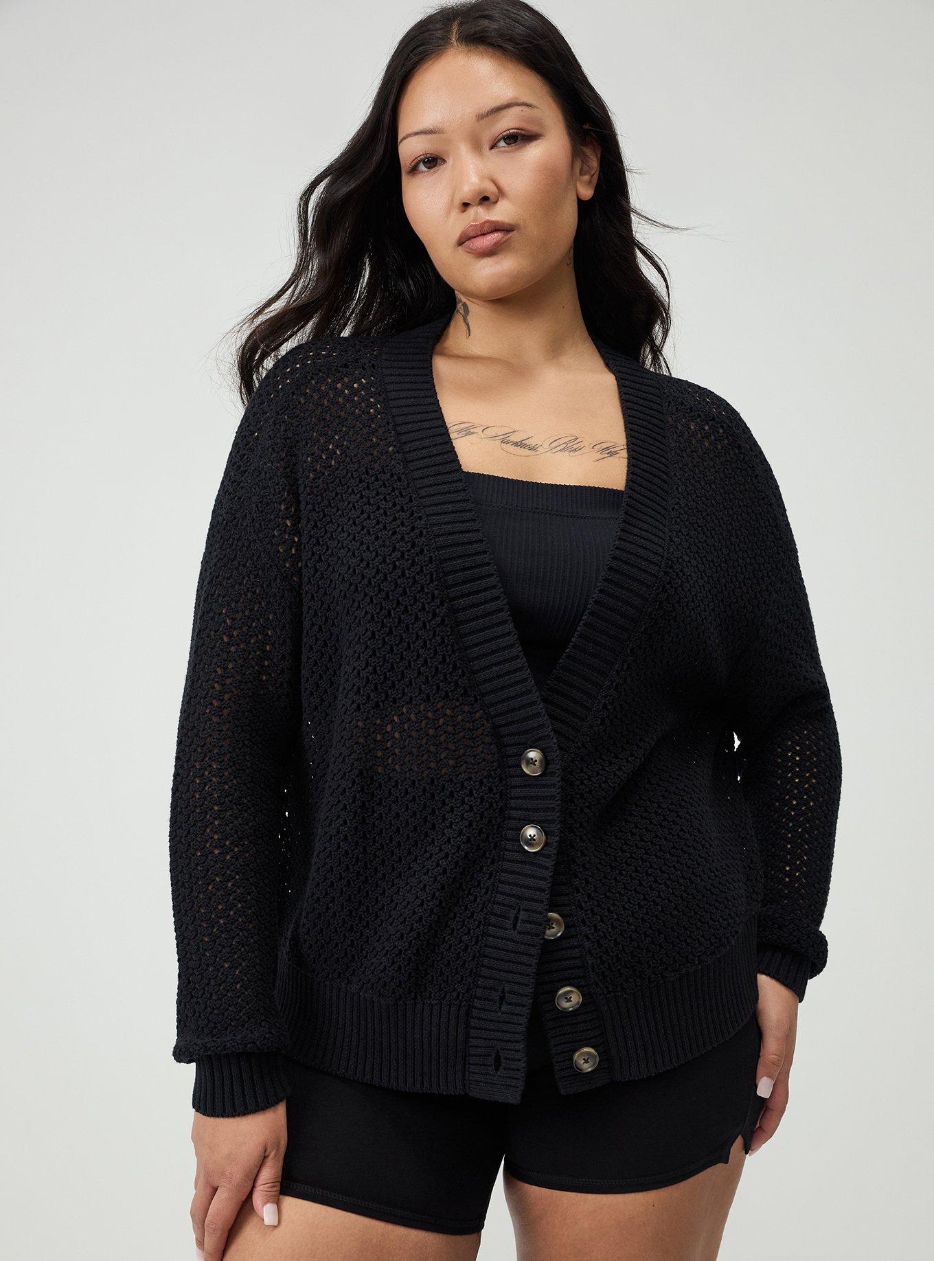 Plus Size - Open Stitch Cardigan - Torrid