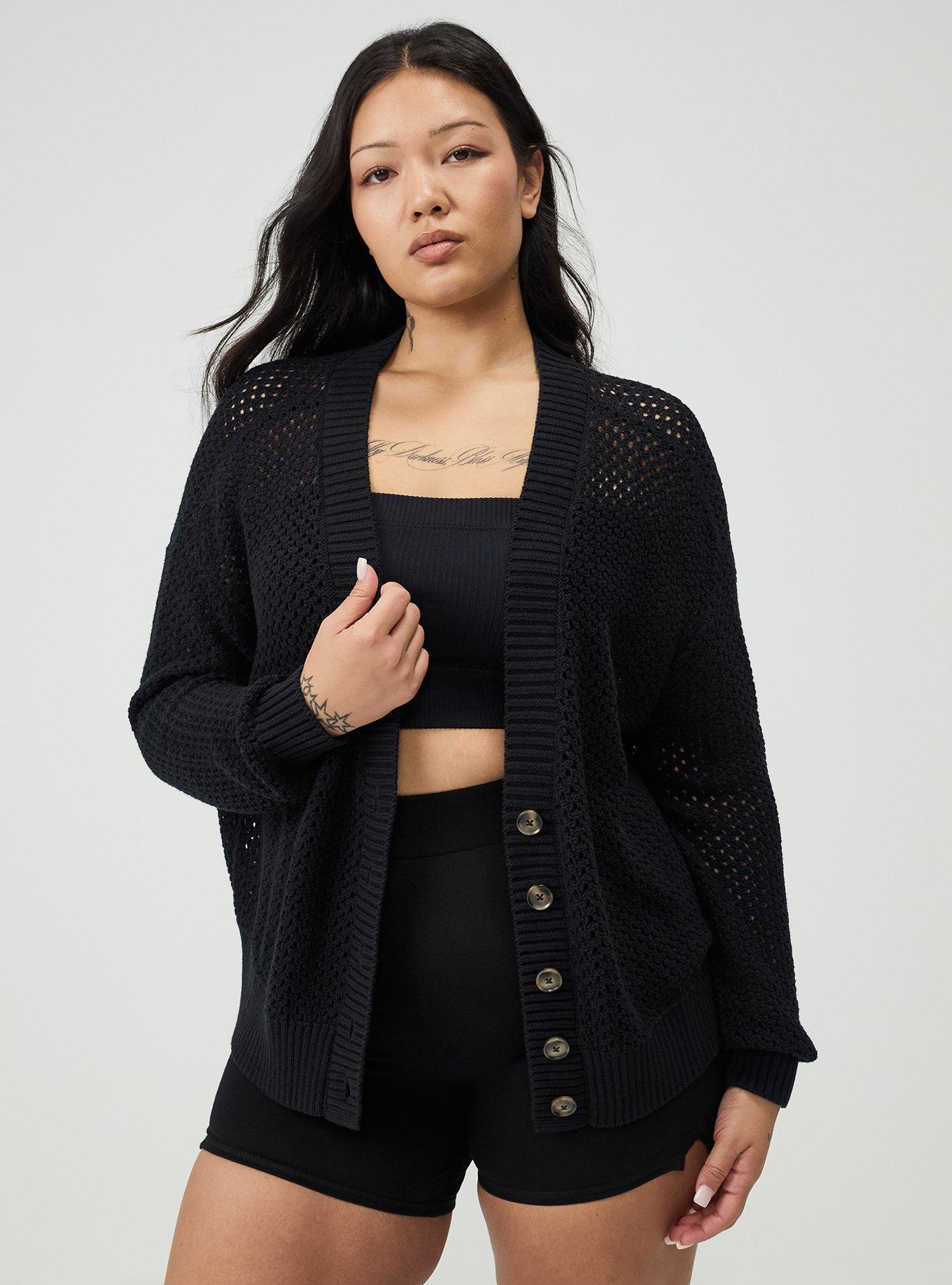 Plus Size - Open Stitch Cardigan - Torrid