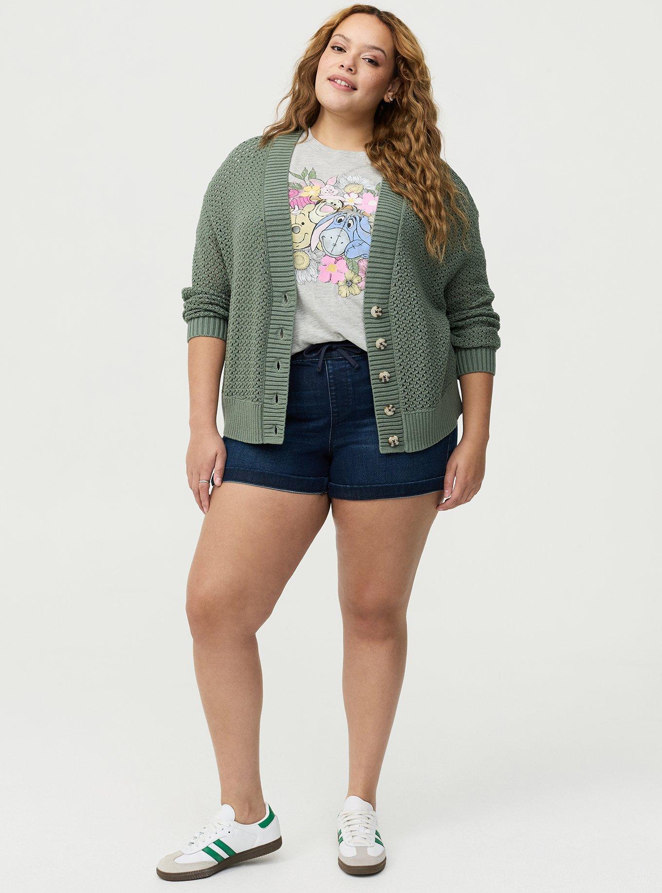 Open-Stitch Cardigan, AGAVE GREEN, alternate