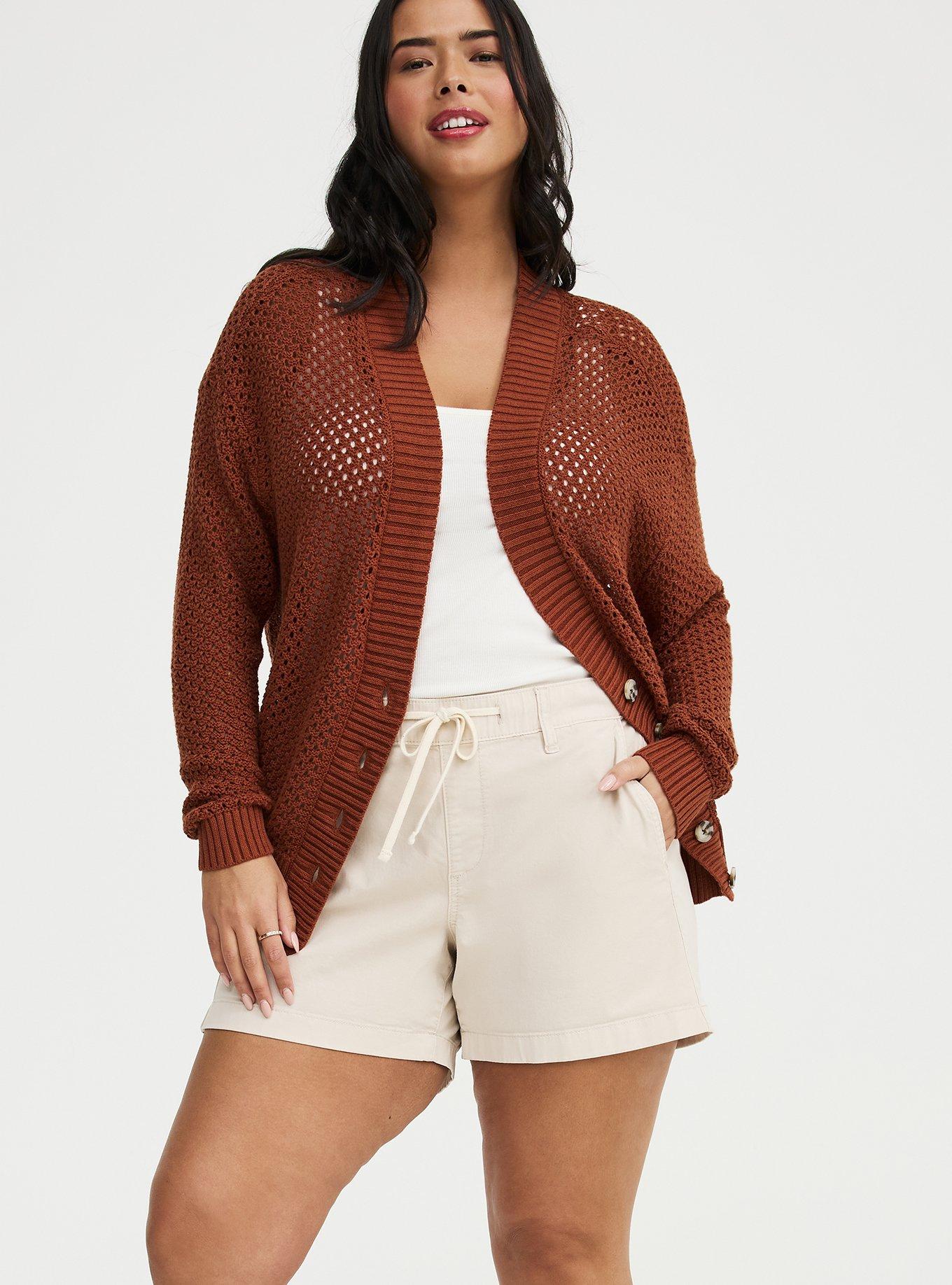 Open-Stitch Cardigan, SEQUOIA, alternate