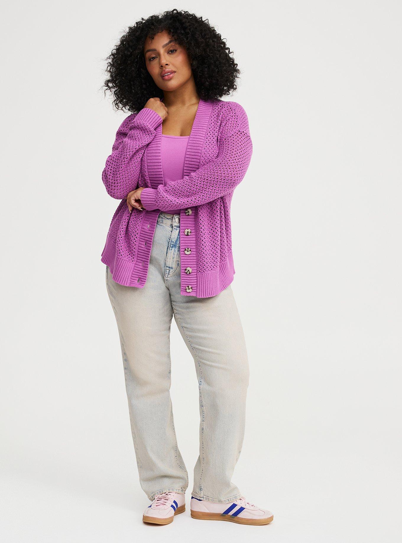 Plus Size - Open Stitch Cardigan - Torrid