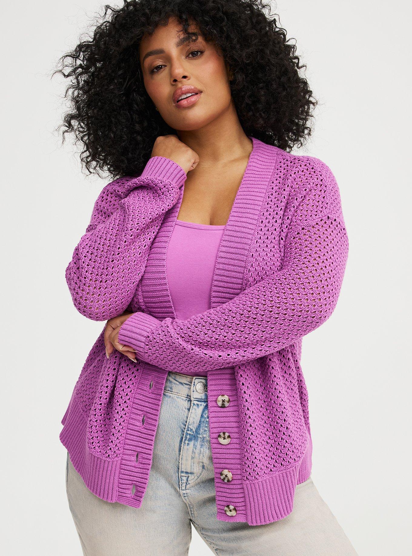 Plus Size - Open-Stitch Cardigan - Torrid