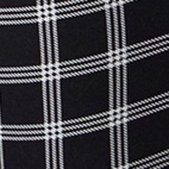 A-Line High-Rise Flare Ponte Pant, ISLA PLAID BLACK, swatch