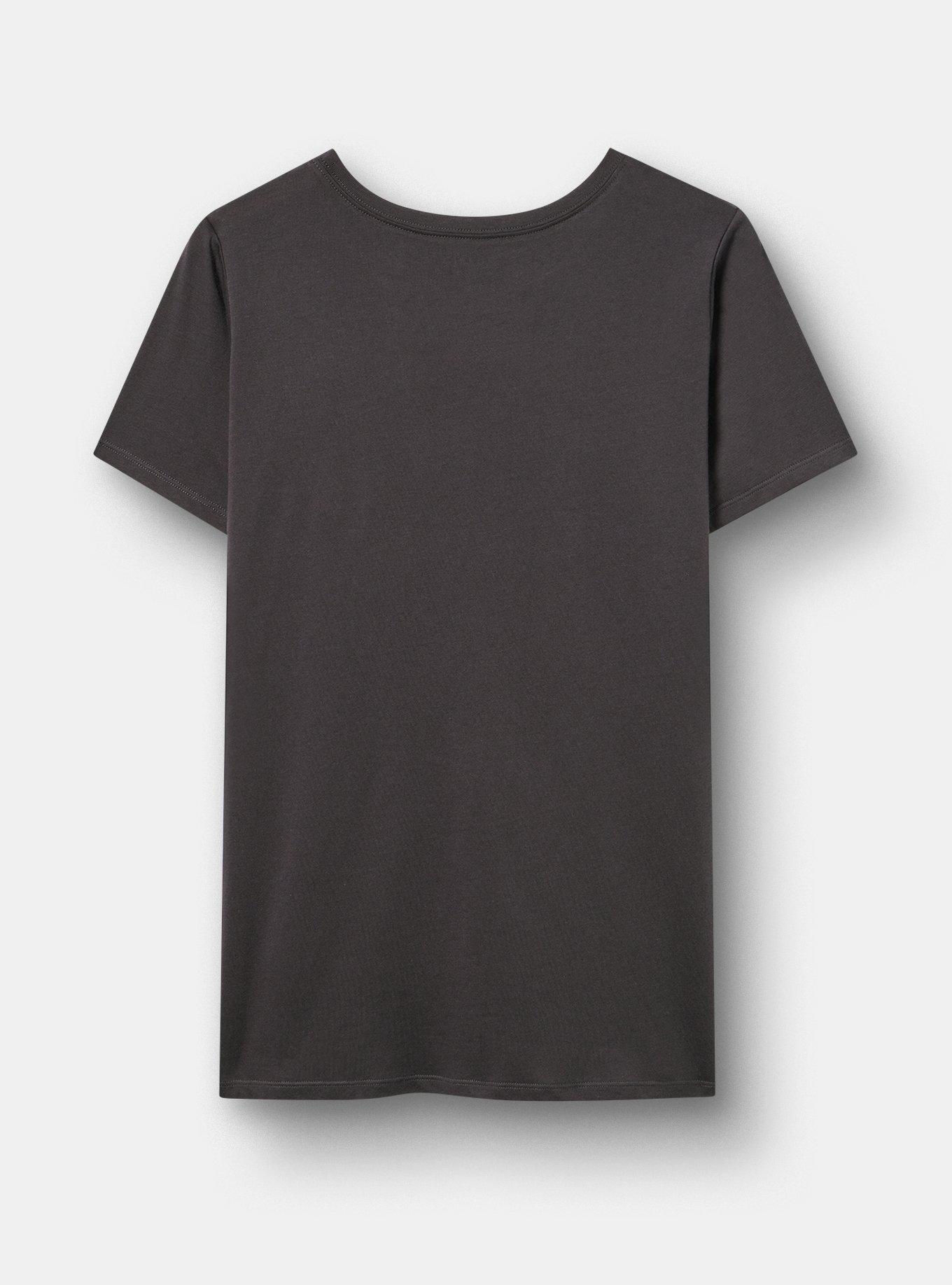 Classic Cotton Jersey Crew Tee, KINDA SWEET MOSTLY SARCASTIC OBSIDIAN, alternate