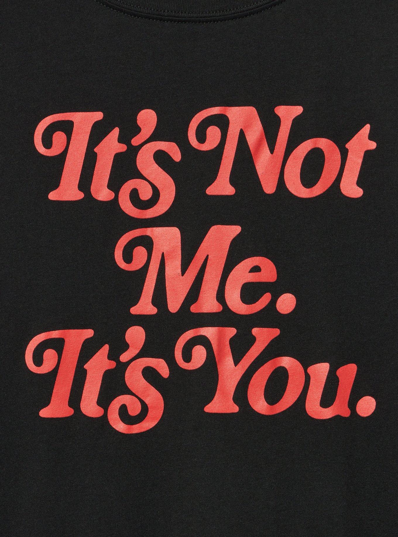 Classic Cotton Jersey Crew Tee, ITS NOT ME ITS YOU DEEP BLACK, alternate