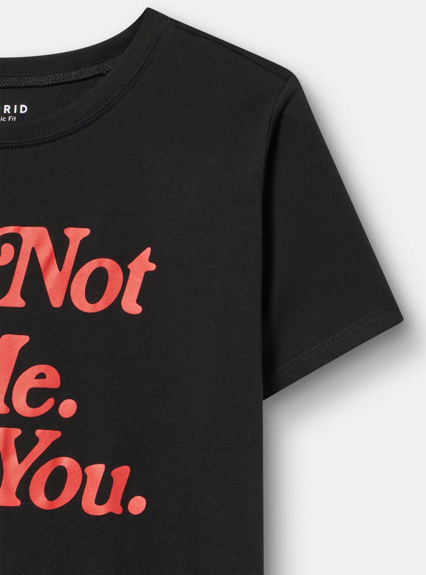 Classic Cotton Jersey Crew Tee, ITS NOT ME ITS YOU DEEP BLACK, alternate